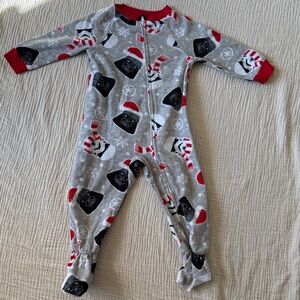 Star Wars Gray and Red Kids Footie Pajamas